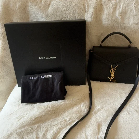 Saint Laurent Cassandra Mini Black with Gold Hardware Leather Adjustable Strap - Picture 6 of 17